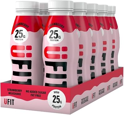 UFIT 25g Protein Shake Strawberry Ready to Drink 10 x 330 ml