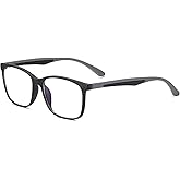 ANRRI Blue Light Blocking Glasses Anti Eyestrain Lens Lightweight Black Grey Frame Eyeglasses Men/Women