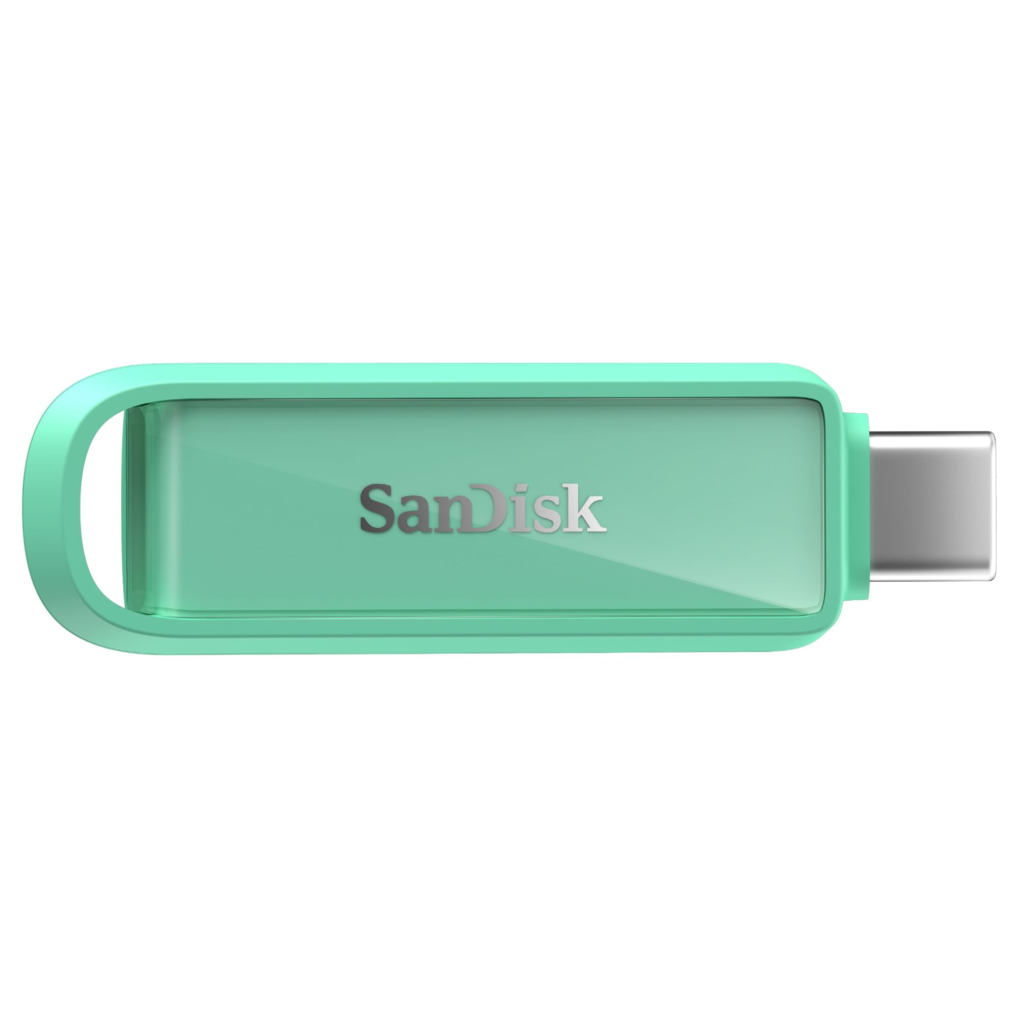 SANDISK Phone Drive mit USB Type-C 1 TB (Flash-Laufwerk für Smartphones, Tablets und Computer, 150 MB/s Lesen, Schlüsselring-Öse zur Mitnahme, 1 Jahr RescuePRO Deluxe-Software) - Seafoam Green