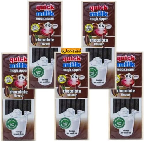 سعر Khudadad Quick Milk Magic Sipper Choc Straws - Chocolate Flavour ...