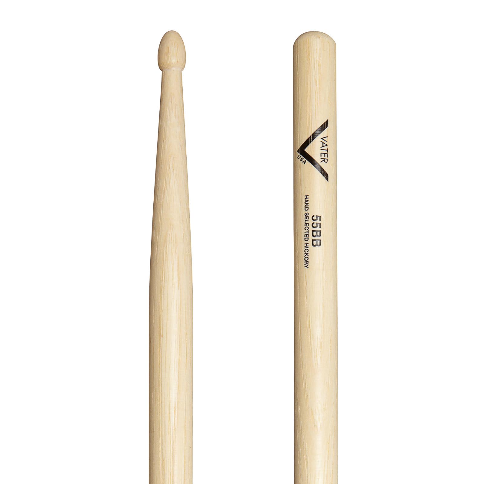 Vater - 55BB (Wood Tip) American Hickory Drumsticks - VH55BB