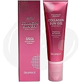 Deoproce Collagen Hyaluronic Cooling Sun Gel SPF 50+ PA+++ – Anti-Wrinkle, Hydrating, and Cooling Korean Sun Protection.