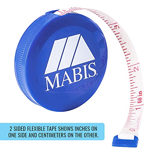 MABIS Retractable Tape Measure, Compact Flexible Measuring Tape, Body Tape Measure, 60 Inches