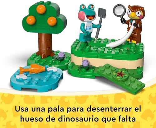 Animal Crossing The Socrates Museum Collection - Jogo Interativo com Sócrates e Lili Minifiguras - Fósseis de dinossauros de brinquedo - Gamer Gift para meninas e meninos 7+ Anos 77056