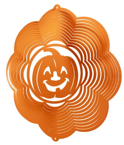 PUMPKIN HALLOWEEN Swirly Metal Wind Spinner