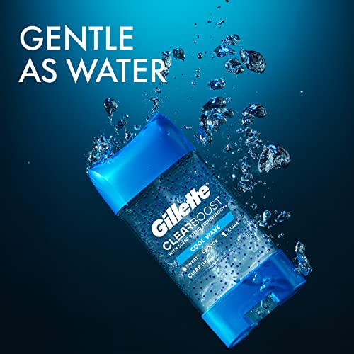 Gillette Antiperspirant Deodorant for Men, Cool Wave Scent, Clear Gel