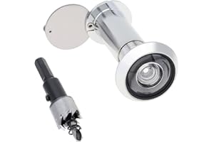 HOJLKLD Door Viewer Peephole, 200 Degree Door Viewer with 16mm/0.63inch Drill Bit for 1-1/2" to 2-3/8" Doors for Office Home Hotel