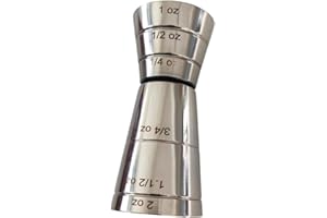 Divris Premium Double-Sided Bar Jigger | Multi-Level Jigger I Cocktail Jigger | Measure Multiple Capacities I Bartender Tool: