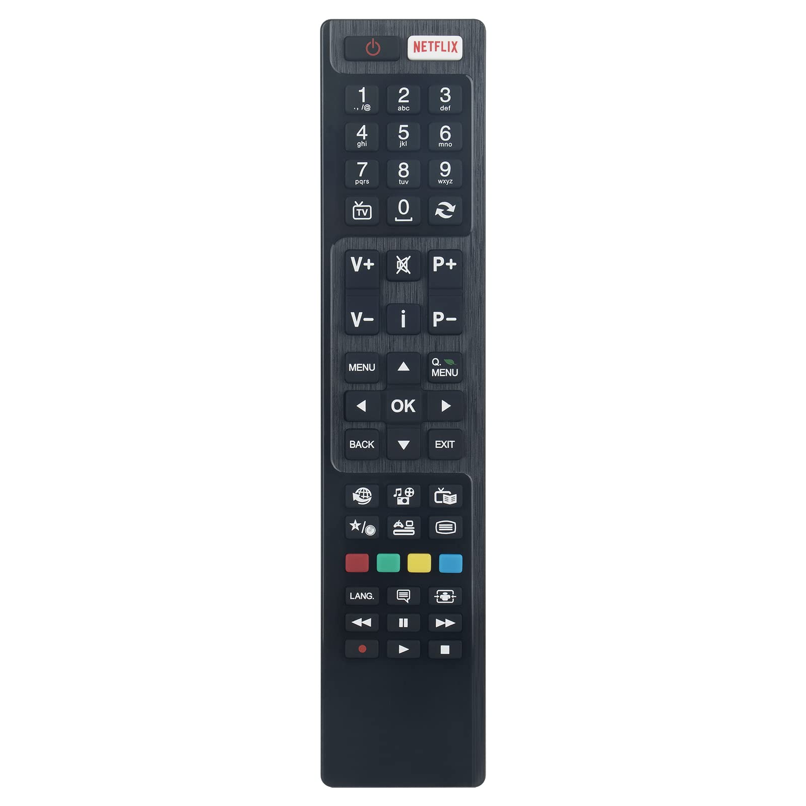 VINABTY RC48125 Replacemet Remote Control fit for Panasonic TV TX-40CX400 TX-40CXW404 TX-40CX300 TX-48CX300 TX-48CX400 TX-48CX350 TX-48CX403 TX-48CXW404 TX-55CX300 With Netflix Button