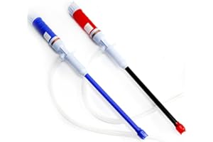 SICHOWEL 2 Pack Battery Powered Water Diesel Gas Oil Transfer Pump Portable Hand Held Electric Plastic Liquid Pumping Manual Sucker Pump for Fuel,Oil,Water,Gas,Fish Tank (Red + Blue)