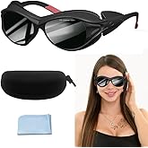 mozeeda Red Light Therapy Glasses, Professional Eyes Protection for Tanning Goggles, IPL Laser Safety Glasses Goggle 190-2000nm for Laser Hair Removal Treatment Red Light Therapy