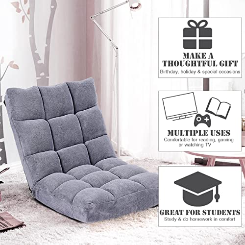Giantex Floor Chair with Back Support, Folding Sofa Chair with 14