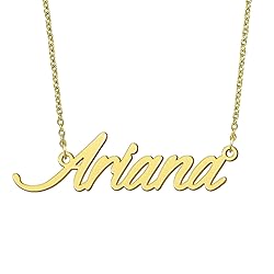 BYBWBL Ariana Name Pendant Necklace 18k Gold Plated