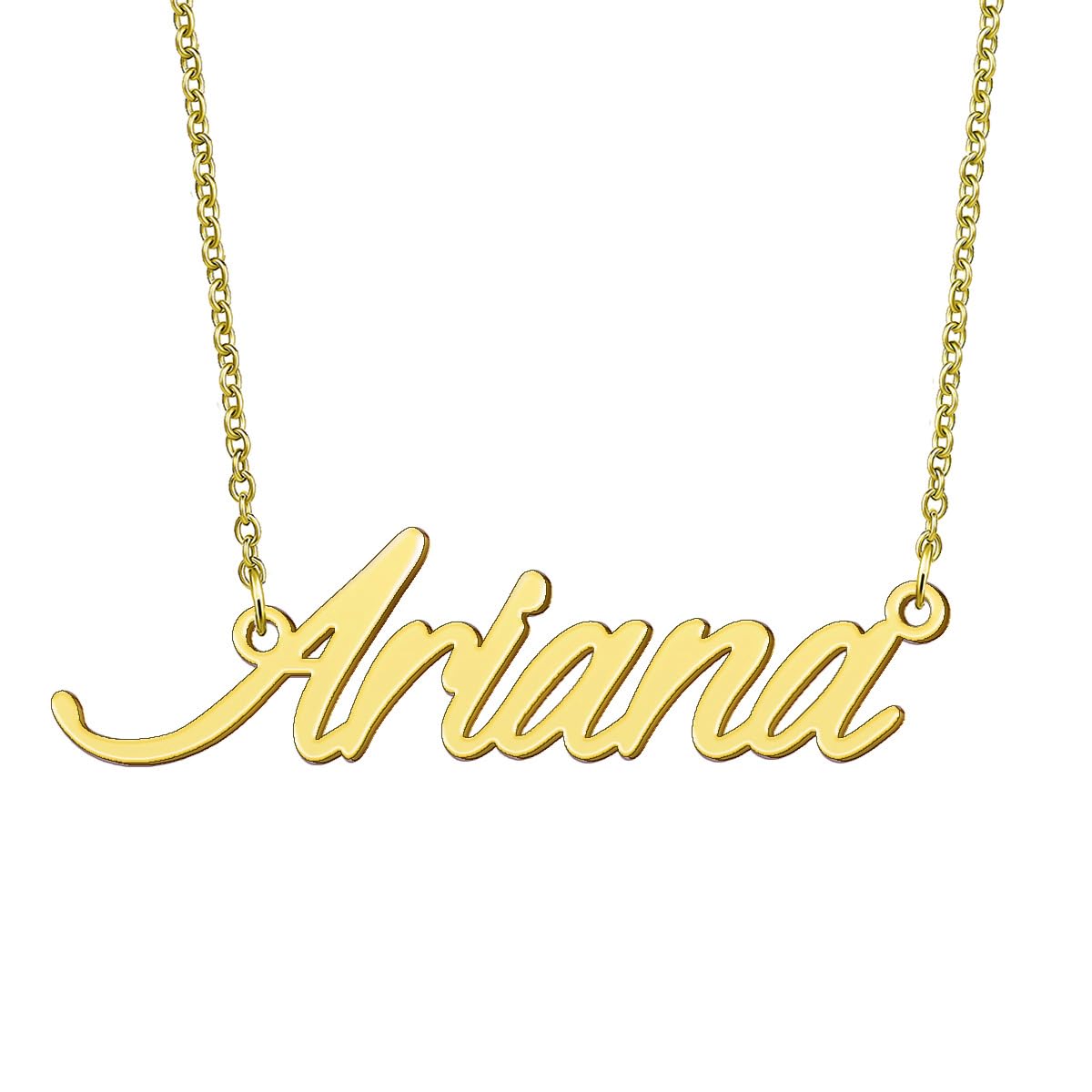 BYBWBL Ariana Name Pendant Necklace 18k Gold Plated