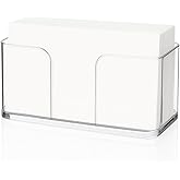 Guest Towel Holder for Bathroom Napkin Holder Vertical Napkin Holder with Non-Slip Pads, Acrylic Clear Napkin Stand for Kitchen Dining Counter Table, Disposable Hand Dispenser, Hotel Bathroom Décor