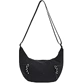 Crossbody Nylon Crescent Bag for Women - Lightweight Small Hobo With 2 Pack Inner Dumpling Bag - Casual