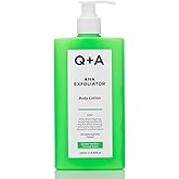 Q+A AHA Exfoliator Body Lotion (250ml), Exfoliating, Smoothing Body Moisturizer with Lactic Acid, Glycolic Acid and Fruit AHAs, Body Butter Alternative, Vegan Body Care