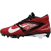 Nike Alpha Menace 4 Pro Football Cleats (FD7037-600, University Red/Metallic Silver/Team Red) Size 7.5