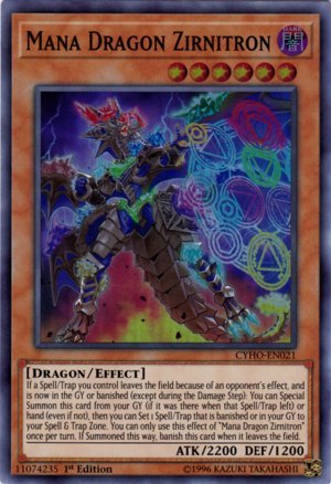 Yu-Gi-Oh! - Mana Dragon Zirnitron - CYHO-EN021 - Super Rare - 1st Edition - Cybernetic Horizon