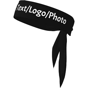 Bulk Custom Sports Head Ties Sweatband Design Your Photo Logo Text Number, Personalized Bandana Headband for Men Women