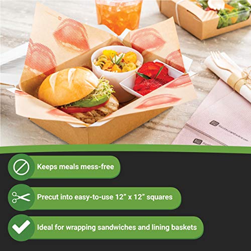 Restaurantware 12 Inch Deli Papers, 200 Sexy Lips Sandwich Wrapping