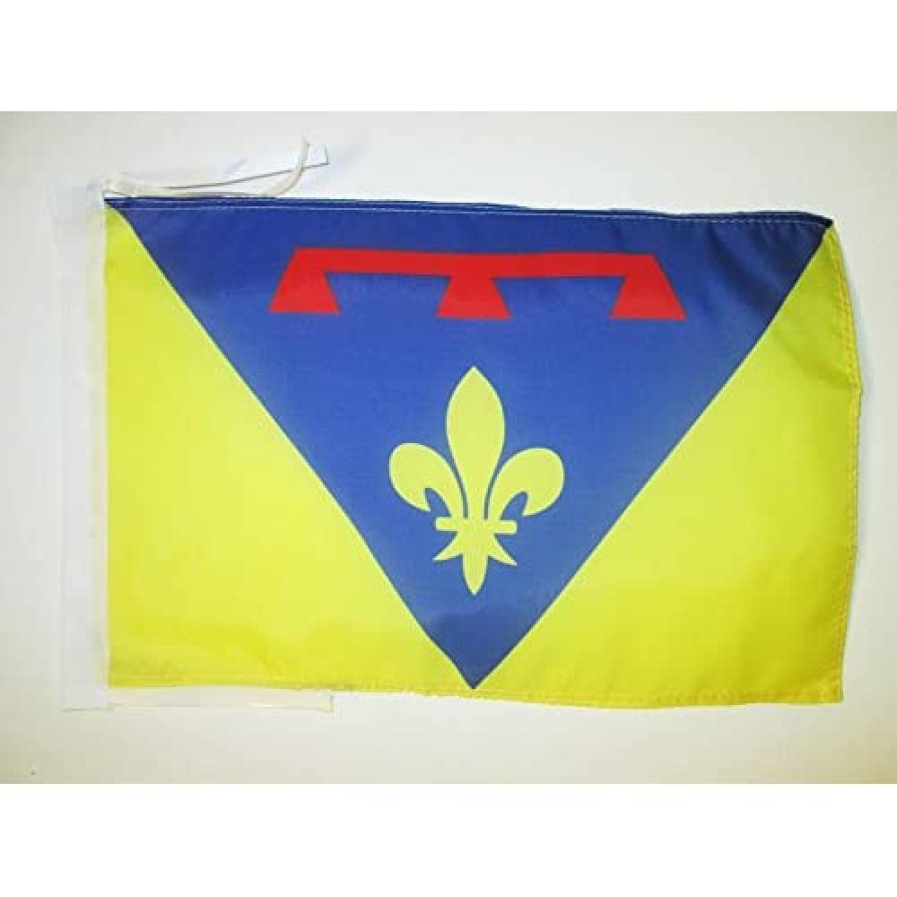 AZ FLAG - French Department of Bouches du Rhône Flag - 18'' x 12'' - 100% Polyester France Small Banner with Two Cords - Fade Resistant - Vivid Colors - 18x12 in - 45x30 Cm — image 1