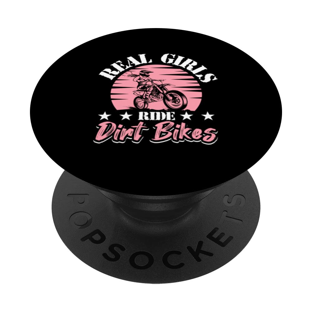 Motocross Real Girls ride Dirt Bikes PopSockets Swappable PopGrip