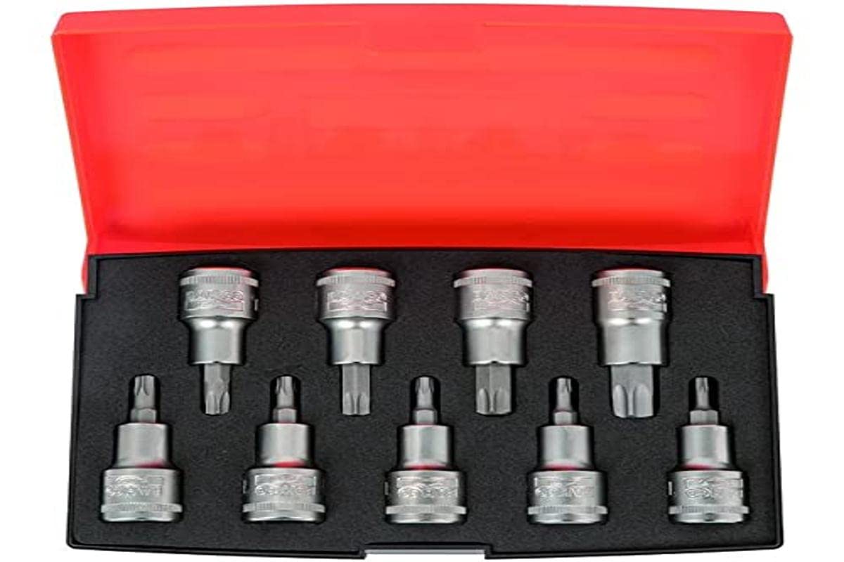 S9TORX 1/2in Drive Socket Set of 9 Metric