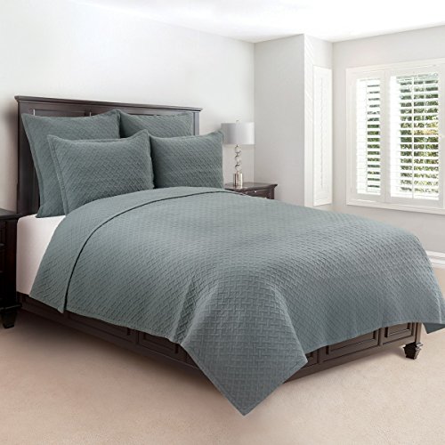 C&F Home Basketweave Jadeite Full/Queen 3 Piece Quilt Set Full/Queen 3 Piece Set Jadeite