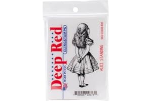 Deep Red Stamps Alice Standing Rubber Cling Stamp 1.6 x 3.1 inches