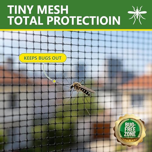 COMYESA Fly Screens for Doors – Durable Door Fly Screen Curtain with Magnetic Fly Screen Door, Hands-Free Auto Closing, No Drill Installation, 90x210cm