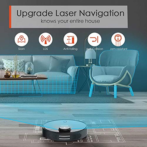 TOCMOC Robot Vacuum and Mop, Smart 5G WiFi Lidar Robot Vacuum with