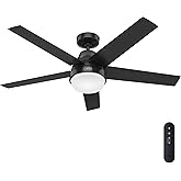 Hunter 51314 Aerodyne Ceiling Fan 52 inches Matte Black