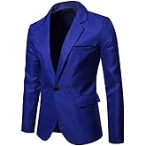 Men's Blazer Lightweight Casual Solid One Button Slim Fit Sport Coat