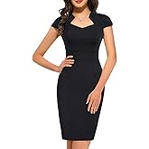 Grace Karin Womens 50s 60s Vintage Pencil Dress Bodycon Cap Sleeve Dress