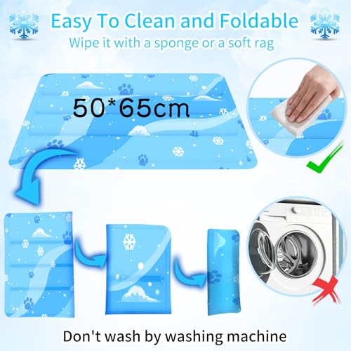 Aisuowa Cooling Mat for Dogs and Cats, Large Cooling Mat with Non-Toxic Gel, Durable and Anti-Scratch