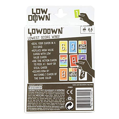 Mattel Games Low Down & Bold Family Card Game Pricepulse