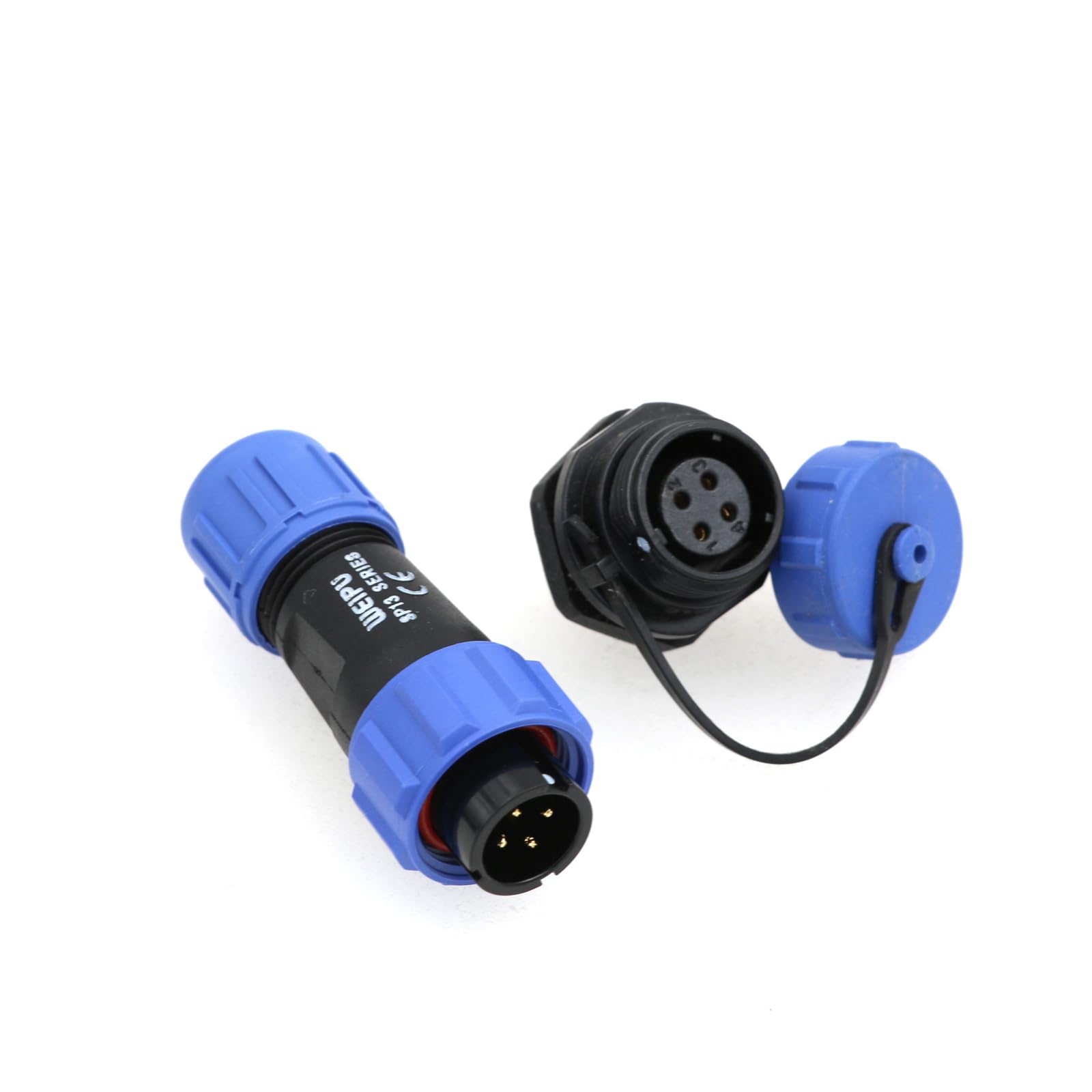 ZBLZGP WEIPU SP13 Plastic Aviation 4-Pin Waterproof Circular Connector Socket Wire Joint M13 Connector for Audio Visual System Testing