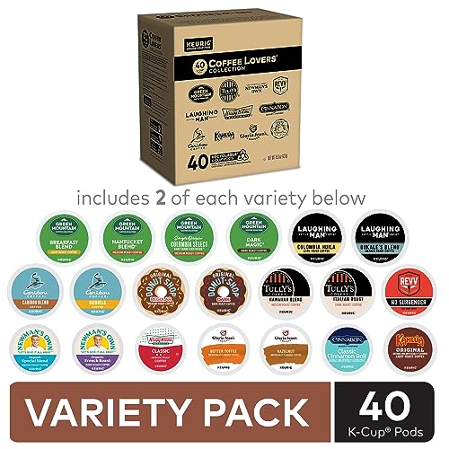 KEURIG COFFEE LOVERS’ COLLECTION SAMPLER PACK, SINGLE-SERVE K-CUP PODS, COMPATIBLE WITH ALL KEURIG 1.0/CLASSIC, 2.0 AND K-CAFÉ COFFEE MAKERS, VARIETY PACK, 40 COUNT