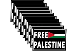 LIMECUTE 10 Pack Free Palestine Gaza Flag Arabic Freedom for Palestinians Stand with Israel Flag Support Israel Stickers Laptop Bumper Decal Window Waterproof Car Stickers