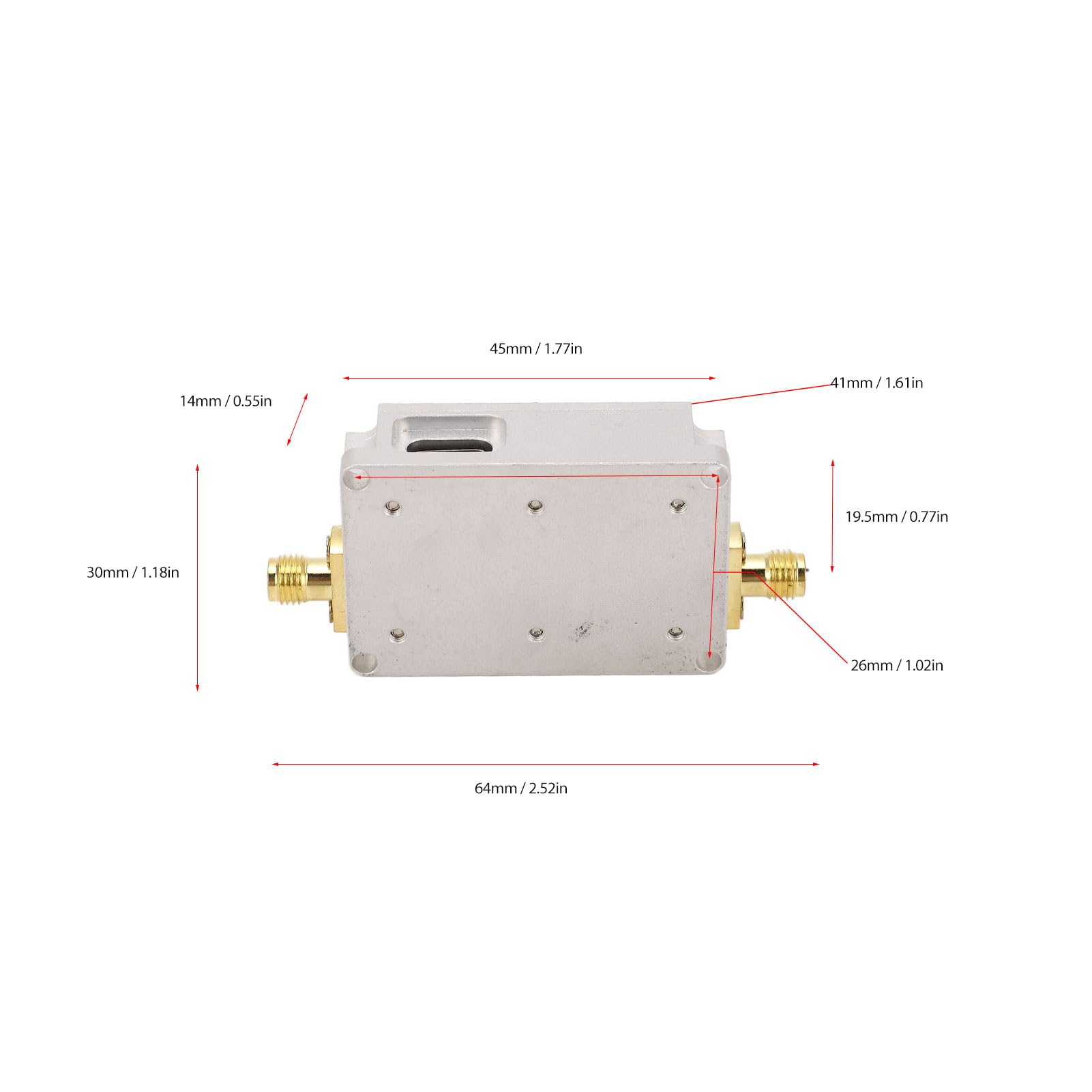 Professional Low Noise Amplifier LNA 10M-6GHz 20dB Gain High Flatness RF Amplifier for FM Radio GPS Signal Booster with SMA Connector DC5V Powered