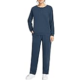 Weintee Women's Petite Sweatsuits Button Down Sweatshirt and Sweatpants Sets Cotton Jogging Suits