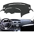 AKMOTOR Dash Cover Dashboard Cover Pad Mat Custom Fit for Mazda 3 2010 2011 2012 2013 (Black) Y47