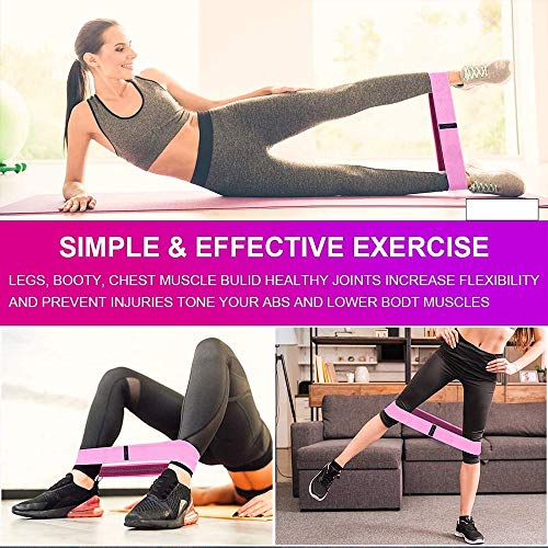ANDSTON Resistance Bands for Legs and Butt, Non-Slip & Thicken Loop Booty Bands, 3 Resistance Levels Fabric Exercise Band Workout Bands Women Sports Fitness Band for Squat Glute Hip Training