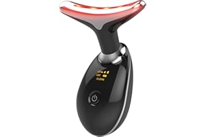 MCSYPOAL 7-in-1 Deplux Face Neck Massager for Skin Care at Home, Facial Massager Glossy Black