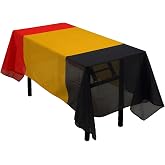 Kind Girl Belgium Belgian Flag Tablecloth,Rectangular Tablecloth Fade-Resistant Washable National Flag Tablecloth, Suitable for Kitchen Dining Family Gatherings and Outdoor Events,Home Decoration.