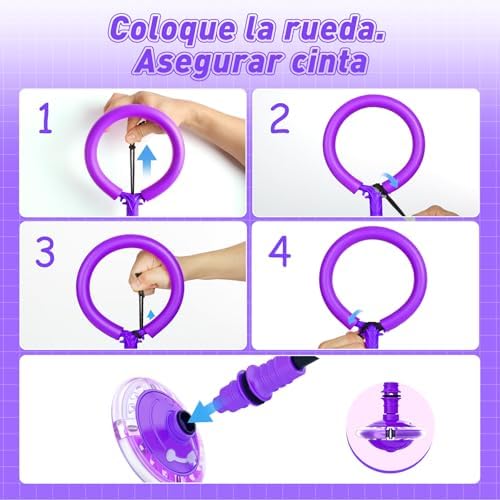 Bola de Salto de Tobillo Recargable con Luz y Contador para Niñas 6-11 Años