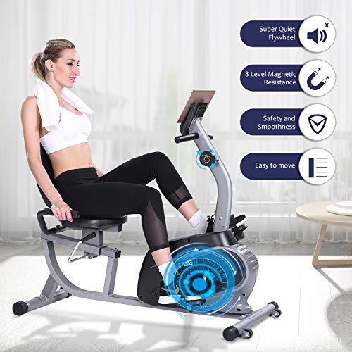 MaxKare Recumbent Exercise Bike Indoor Cycling Stationary Bike with