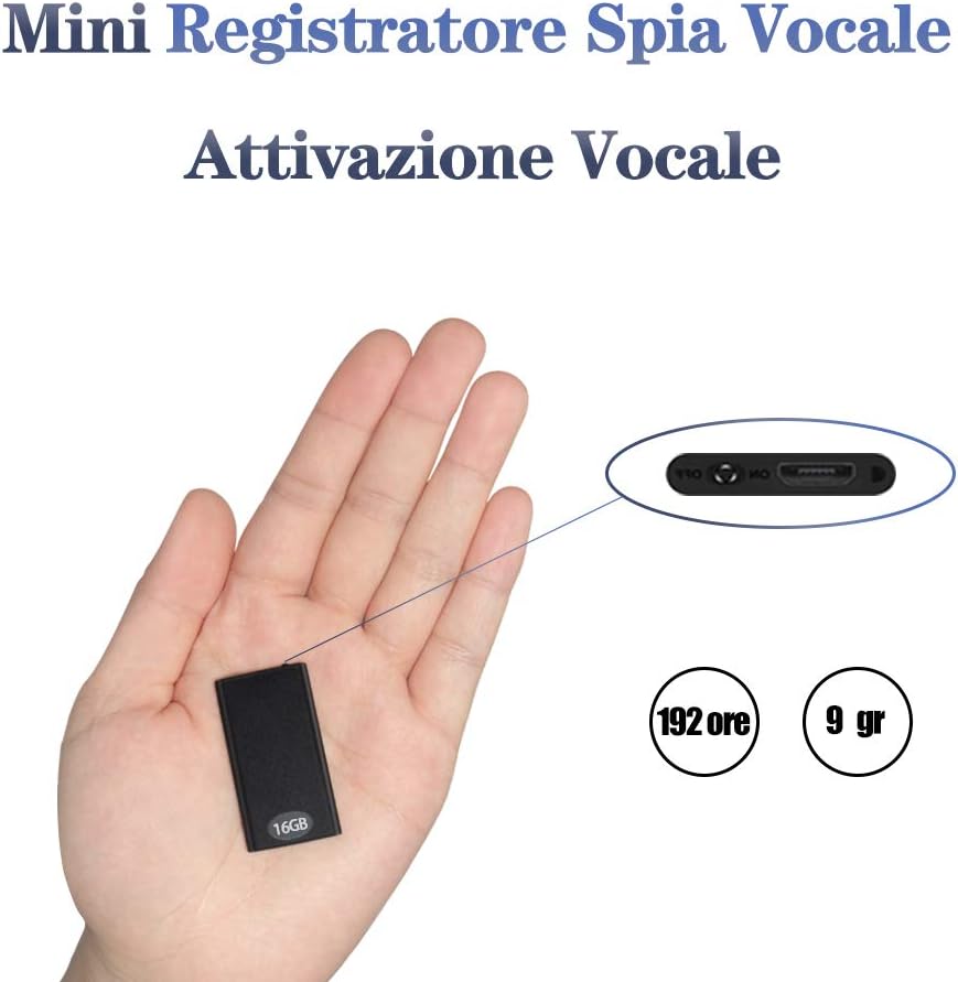 Registratore Vocale Digitale 64GB Con Cancellazione Rumore – Mini Audio Portatile USB-C, 1536 Kbps, Display TFT A Colori, Batteria 60h, Per Lezioni, Riunioni E Interviste