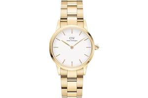 Daniel Wellington Iconic Link 28mm Women's Watch, Stainless Steel (316L) Gold Watch for Women
